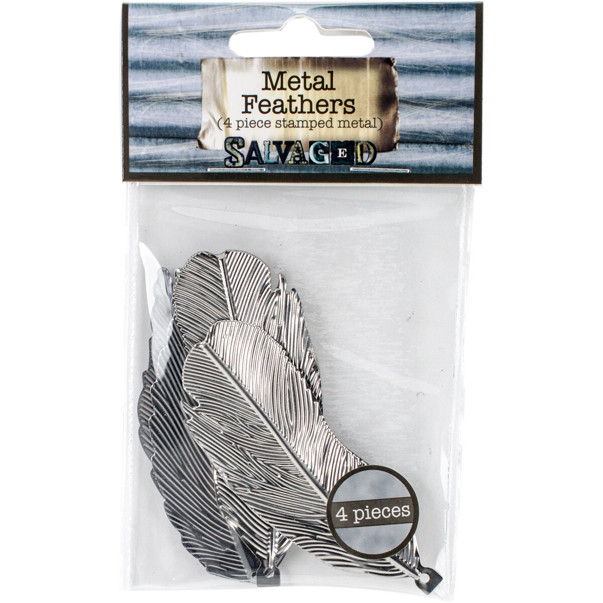 BCI Crafts Salvaged Metal Feathers 4/Pkg-3&#x22;