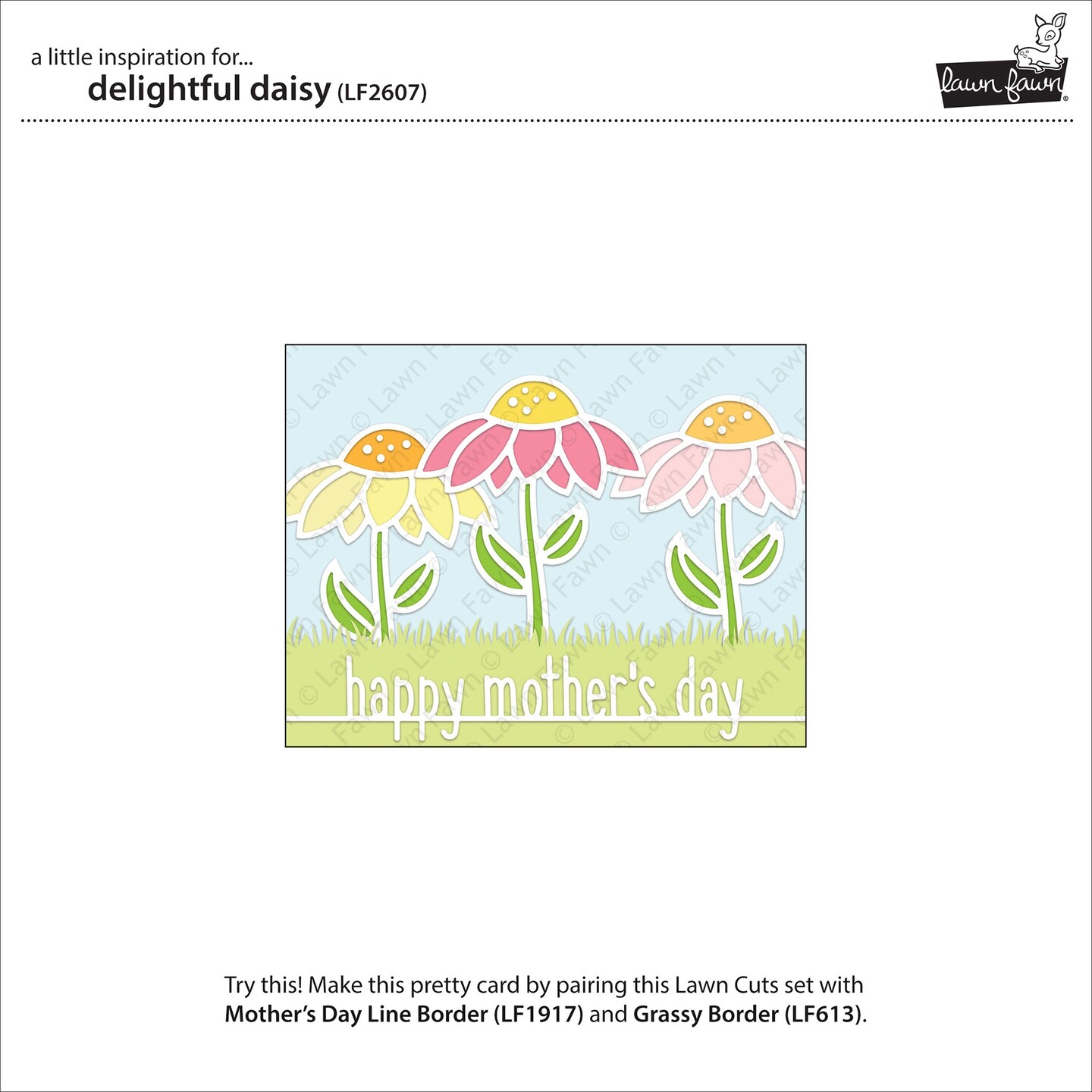 Lawn Cuts Custom Craft Die-Delightful Daisy