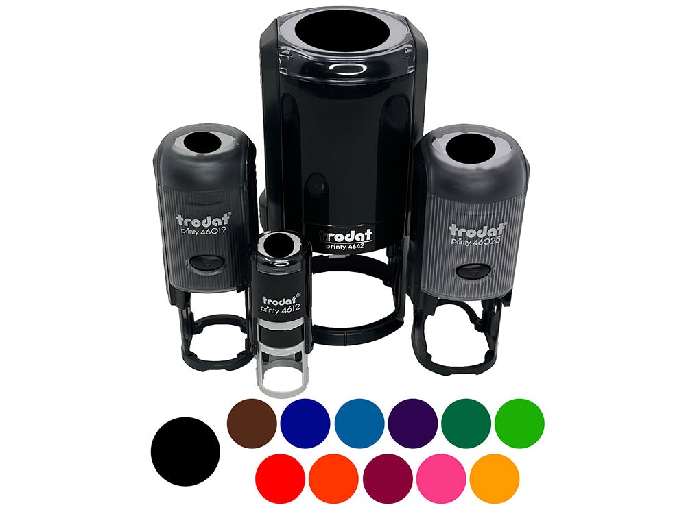 Circle Dot Self-Inking Rubber Stamp for Stamping Crafting Planners