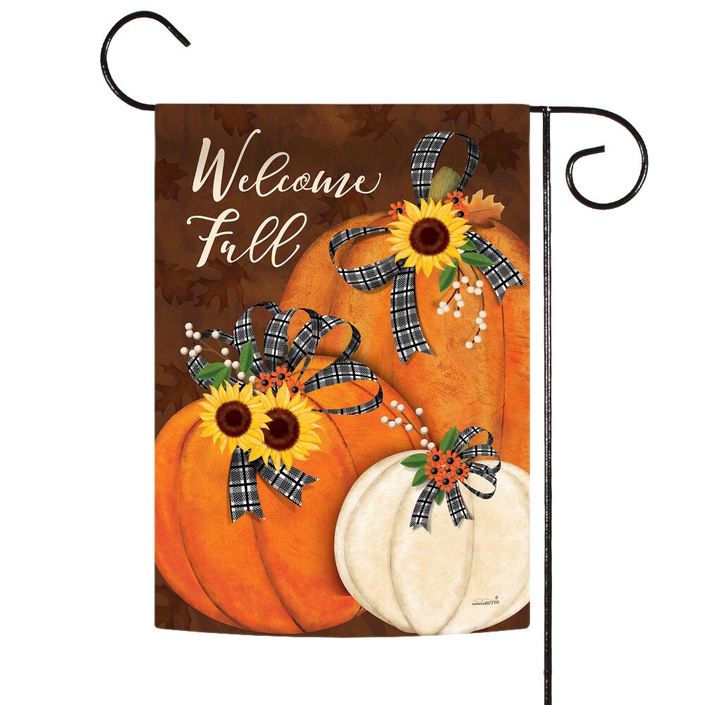 Pumpkin Greetings Decorative Fall Double Sided Flag | Michaels