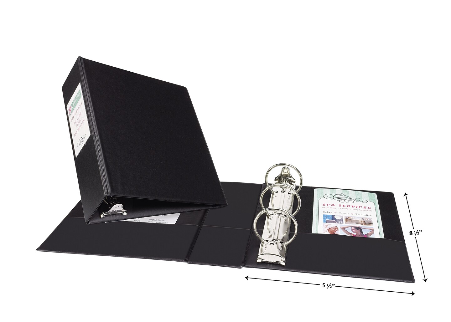 Avery Mini 3 Ring Binder, 5.5" x 8.5", 2" Round Rings, 375-Sheet Capacity, 2.8 Inch Wide Spine, Great for Home, School Supplies, Office, or Organization Needs, 1 Black Binder (27554)