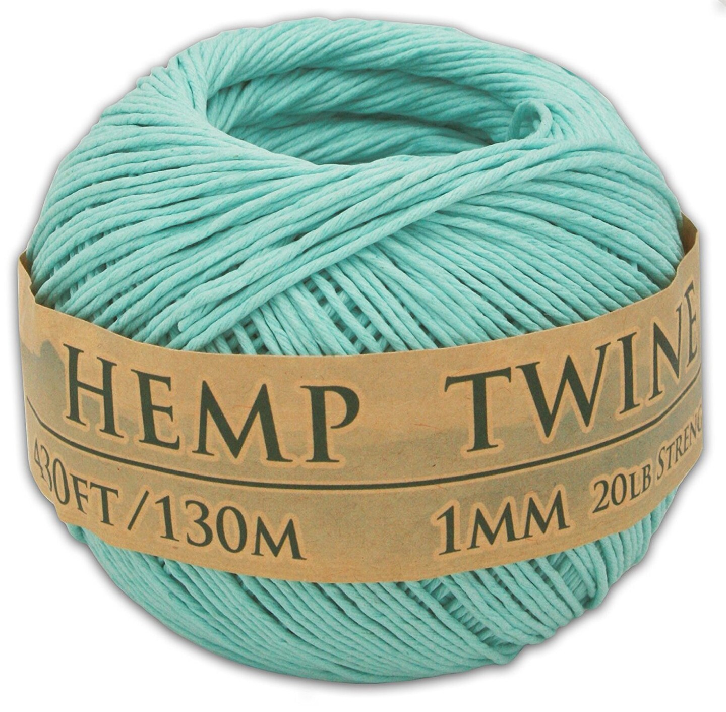 Hemptopia, Hemp Twine Ball, 430ft, 20lb test strength, Multiple colors, All Natural