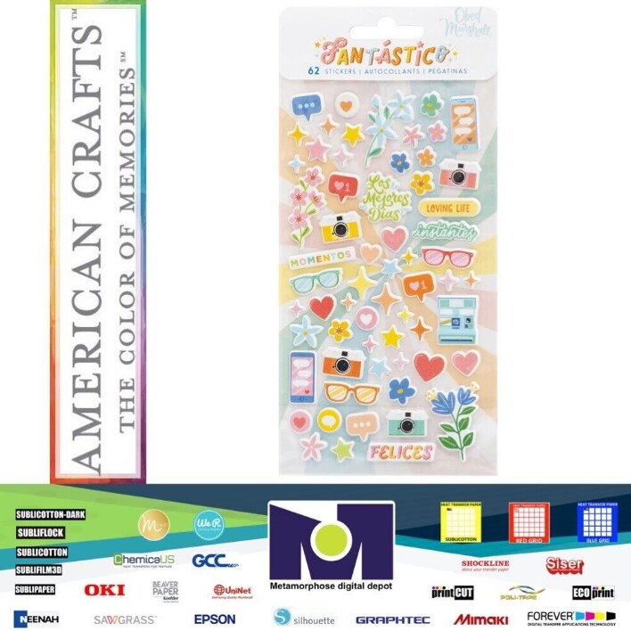 Obed Marshall - FANT&#xB7;STICO - MINI ICON PUFFY STICKERS 6&#x201D;x12&#x201D; (62 PIECE) 34008122