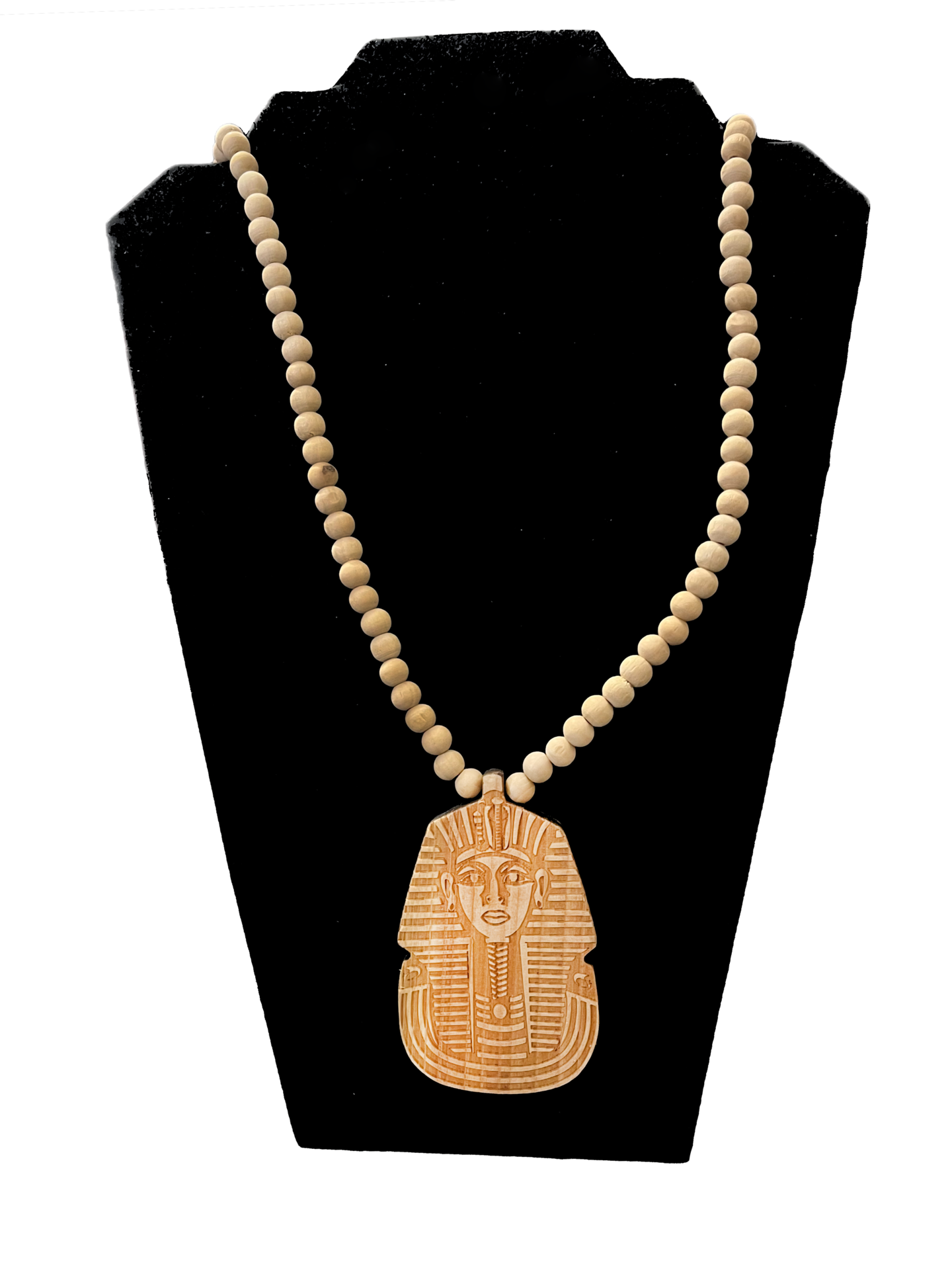 Egyptian Pharaoh Wood Pendant Necklace Pendant & Locket Necklaces