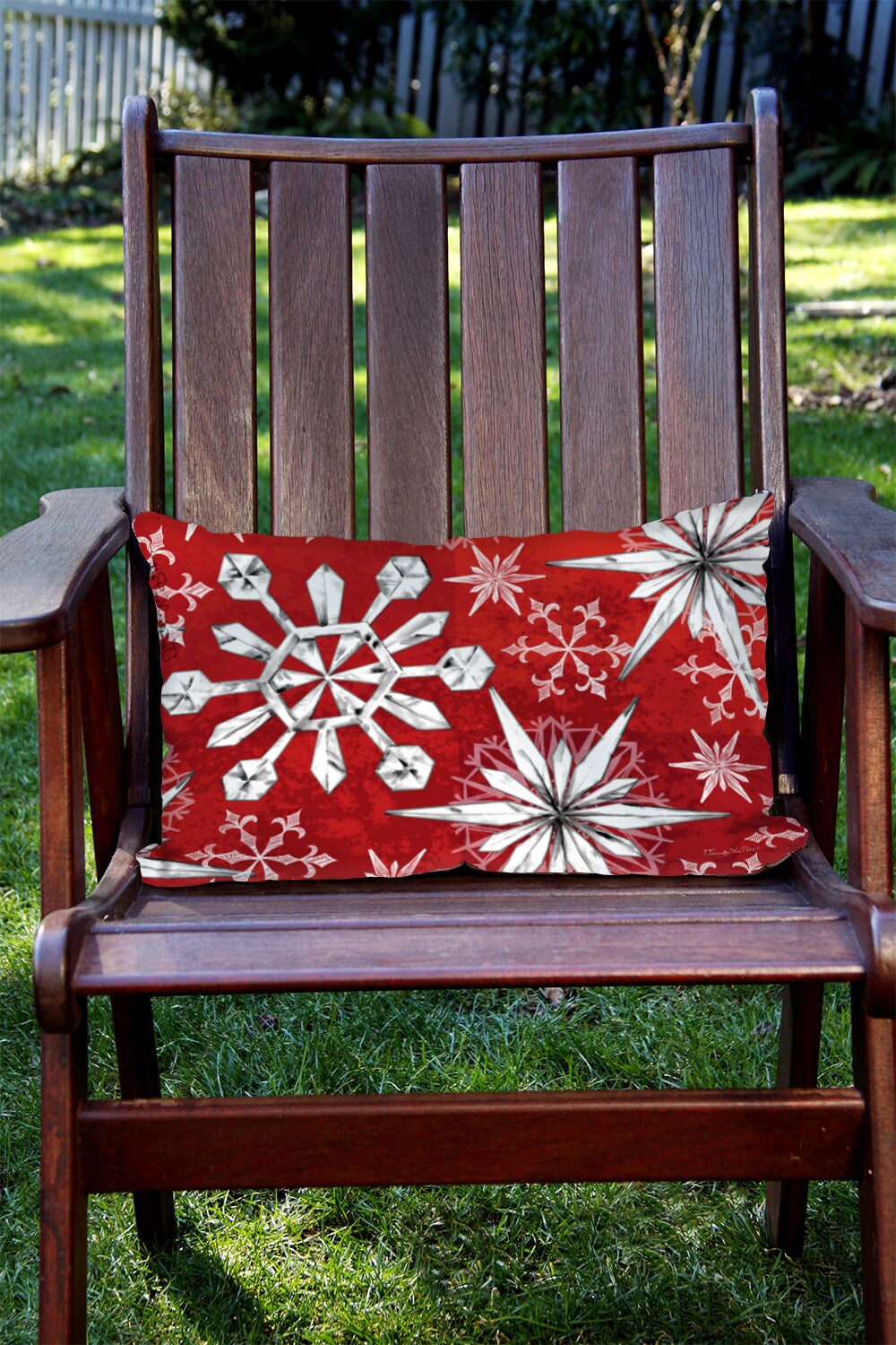 Snowflake Salutations Decorative Winter Indoor/Outdoor Pillow Cover (set of 2)