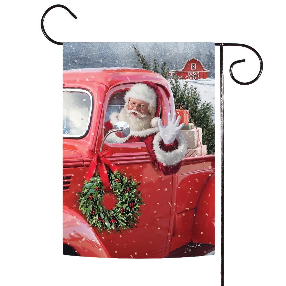 Santa's Truck Decorative Christmas Flag | Michaels