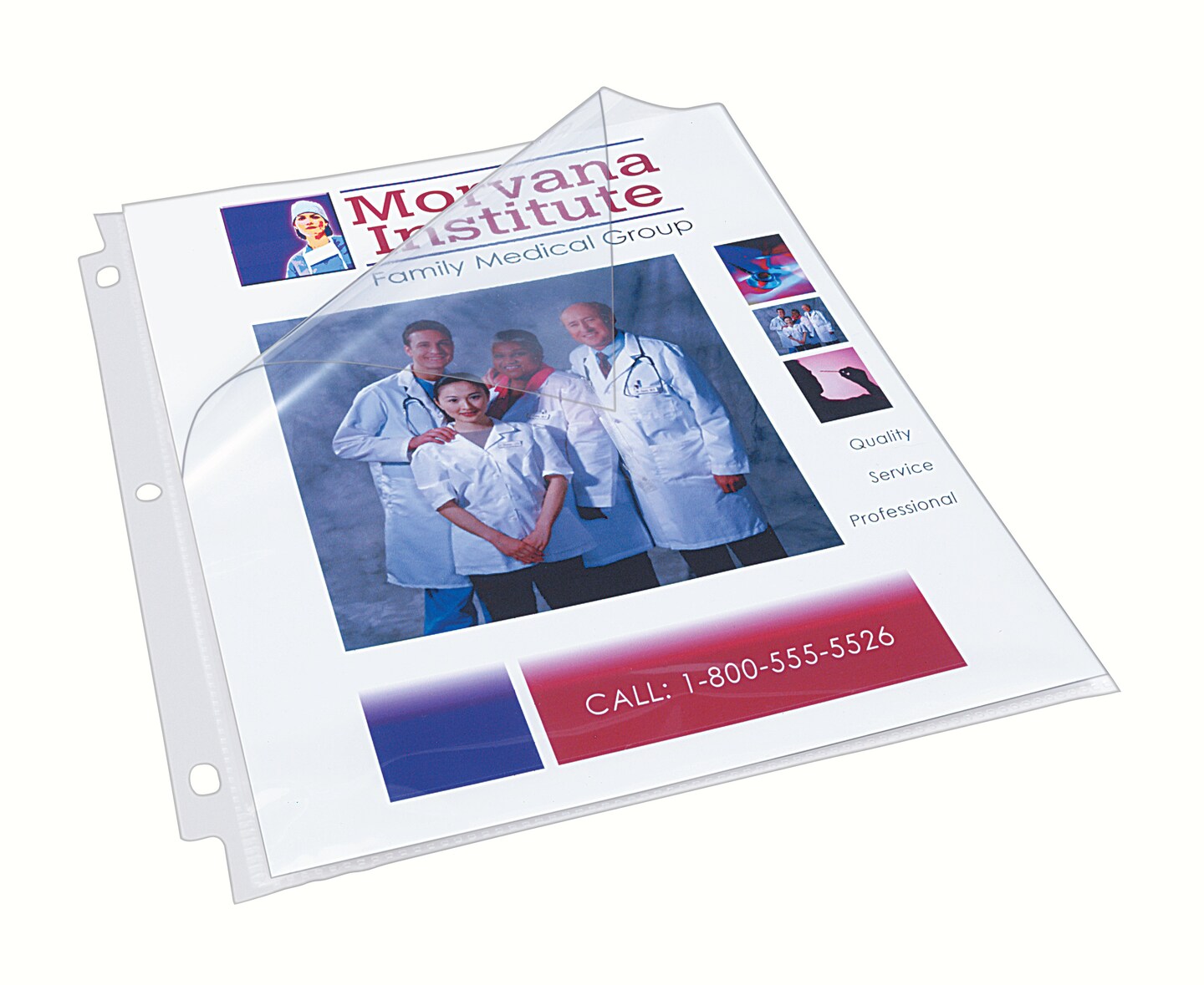 Avery Clear Quick Load Sheet Protectors, Non-Glare, Top &#x26; Side Load, 50 Document Protectors (73803)