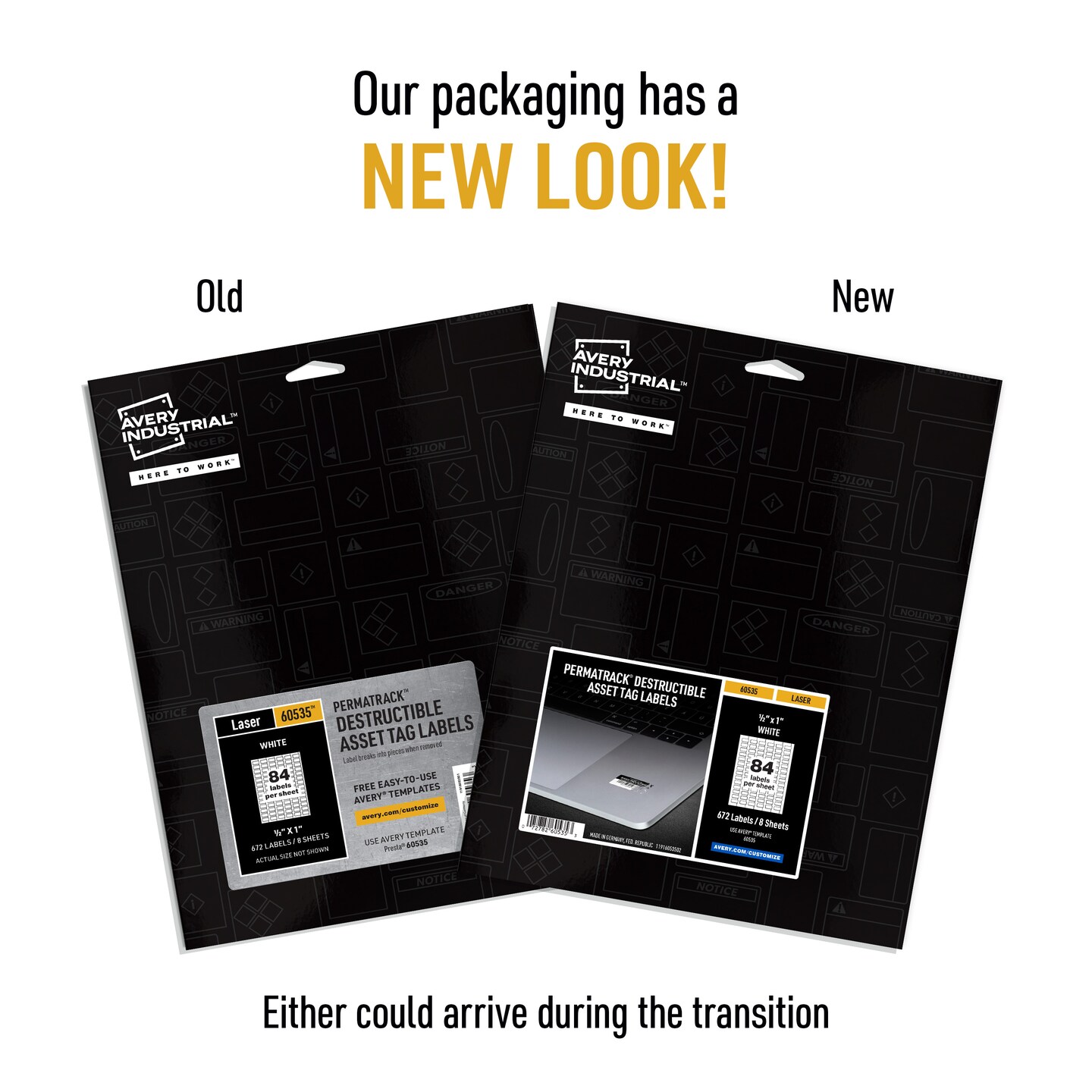 Avery PermaTrack Destructible Asset Tag Labels, 1/2" x 1", 672 Asset Tags (60535)