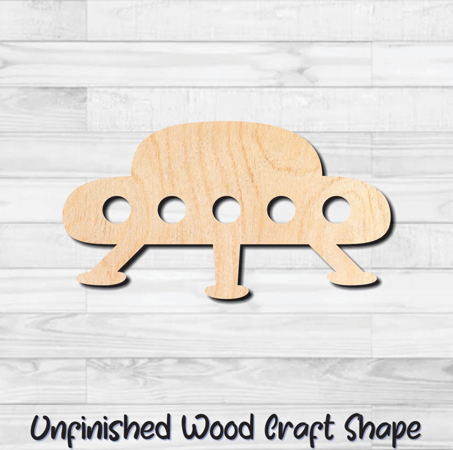 Alien Space Ship UFO Unfinished Wood Shape Blank Laser Engraved Cut Out ...