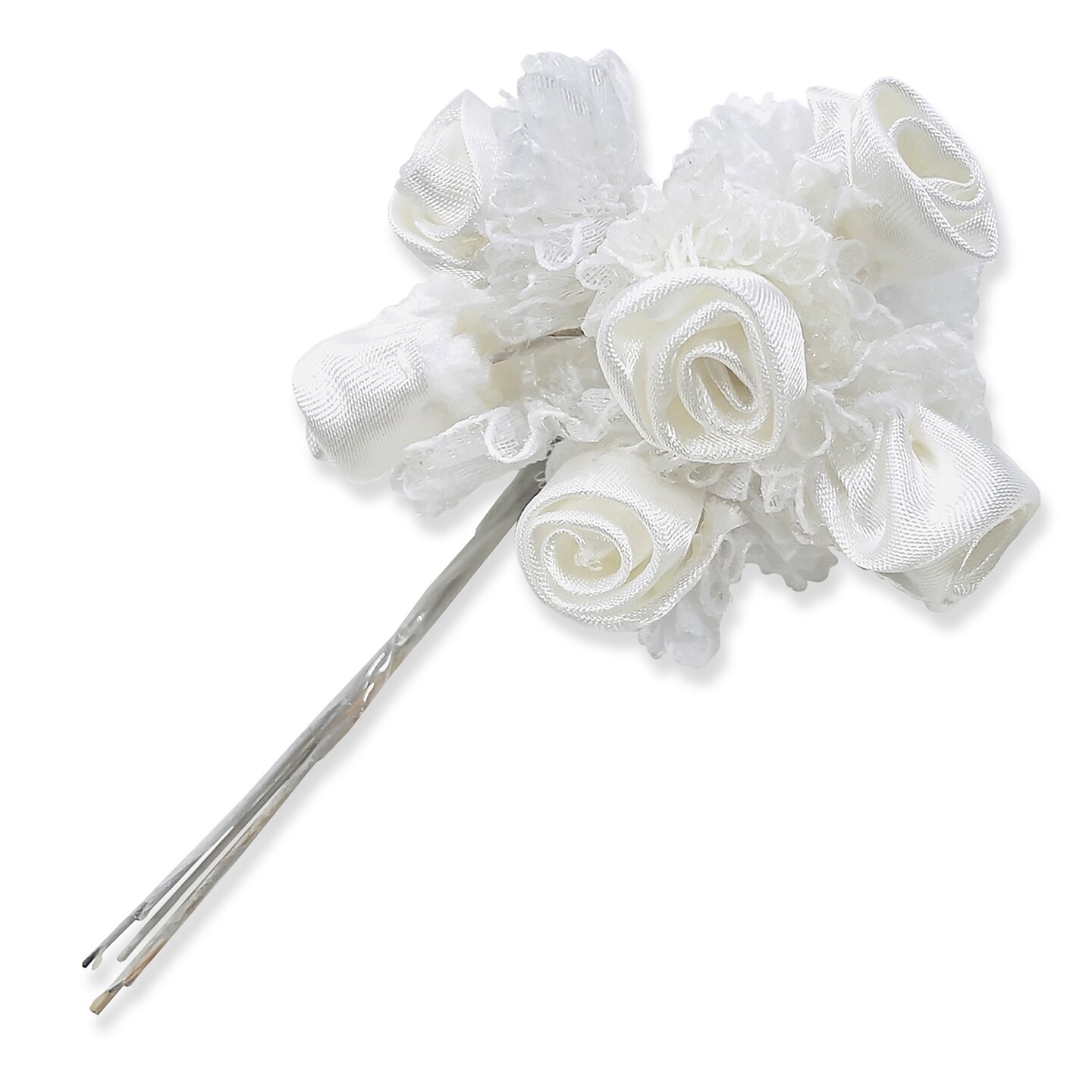 Vintage Lace Bridal Flowers with Stems