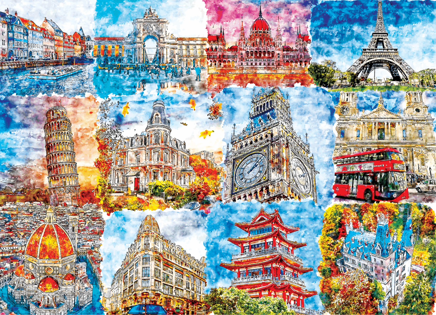 Brain Tree - Colorful Wonders 500 Pieces Jigsaw Puzzles