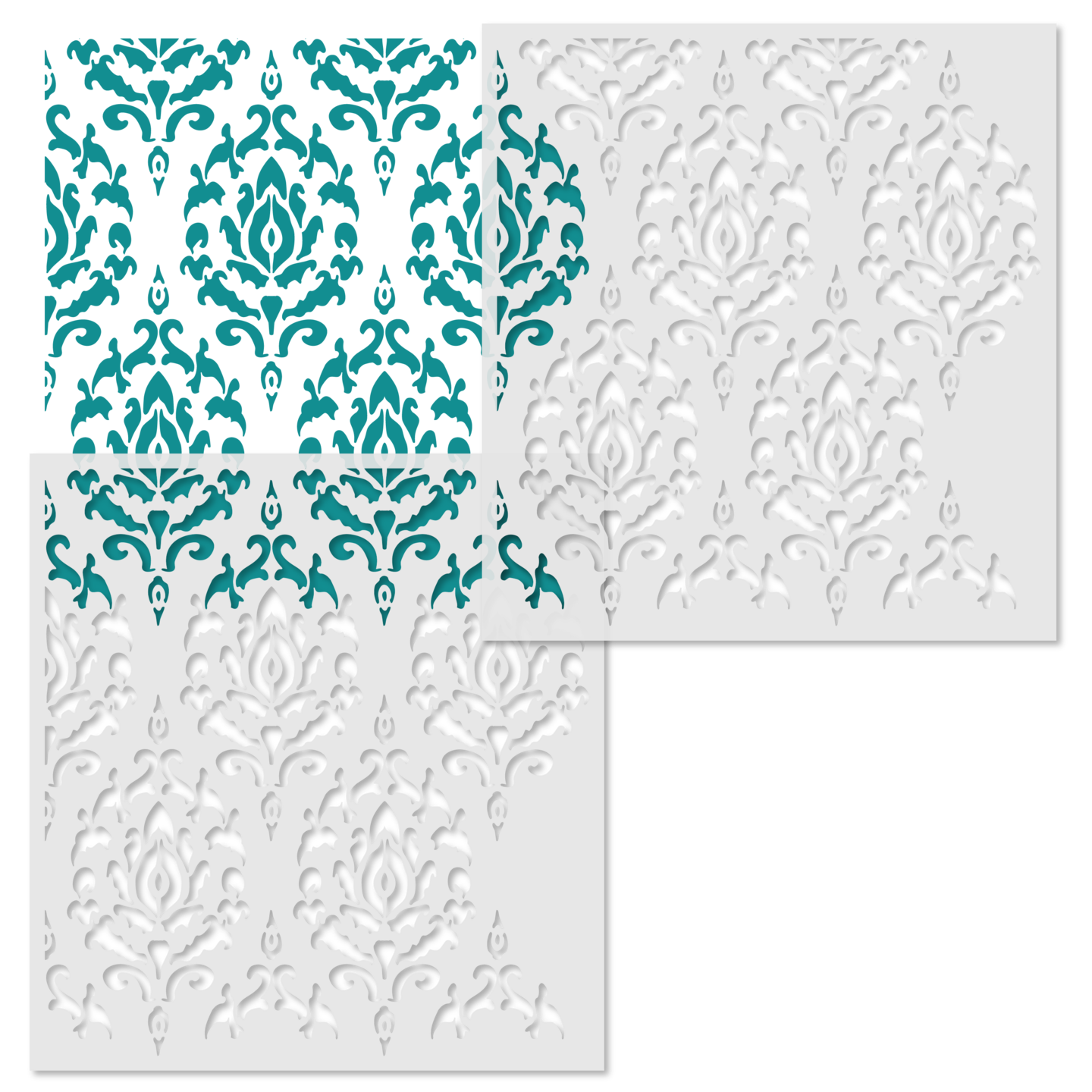 Global Damask All Over Wall Stencil | 3802 by Designer Stencils ...