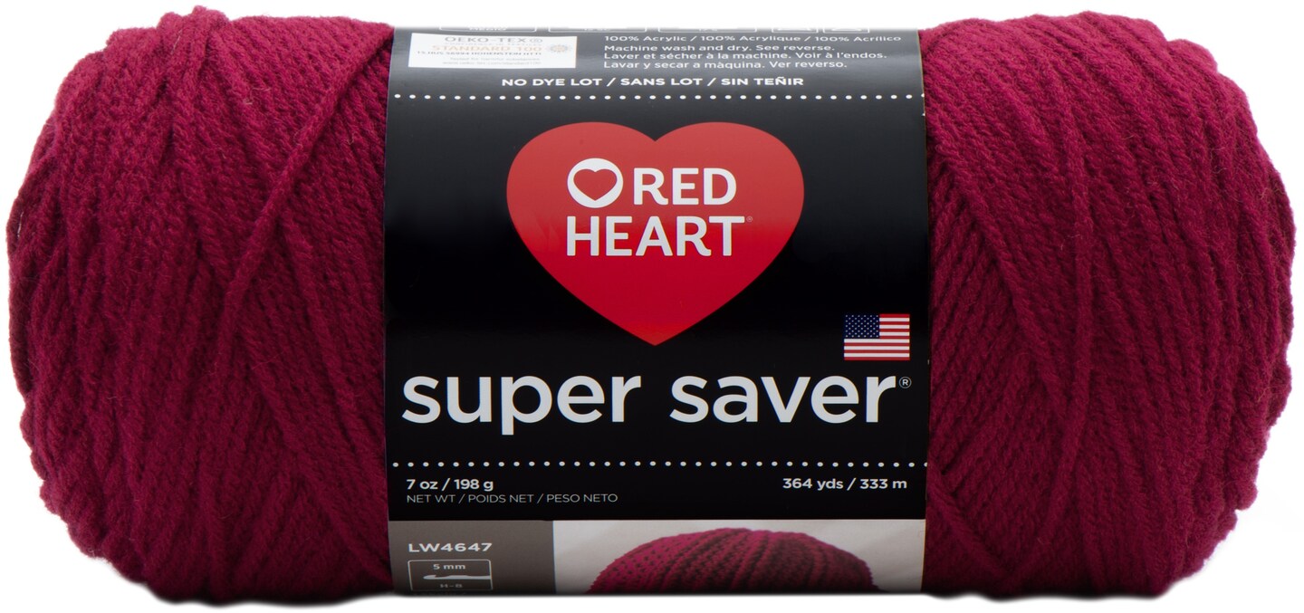 Red Heart Super Saver Yarn-Burgundy