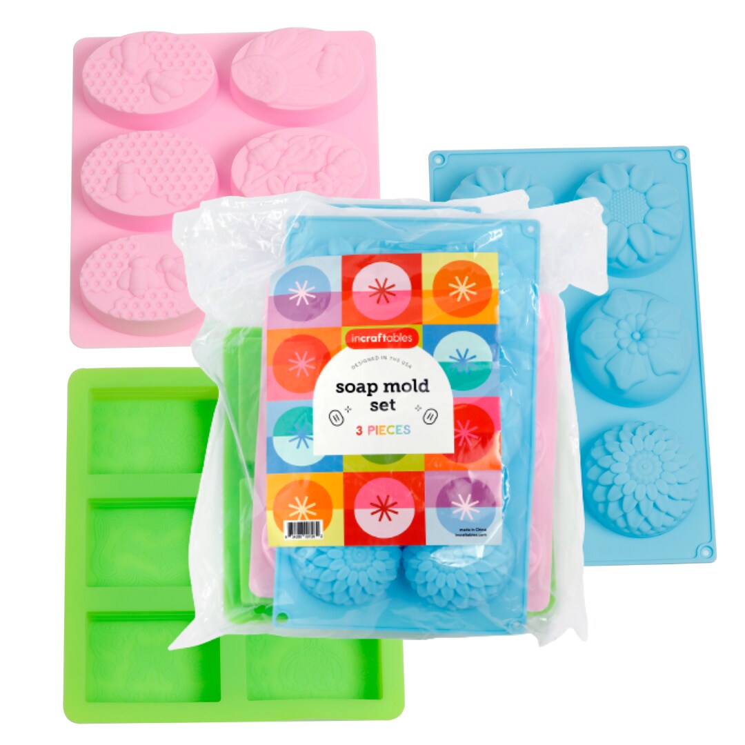 Incraftables Silicone Soap Molds for Soap Making. Assorted Large