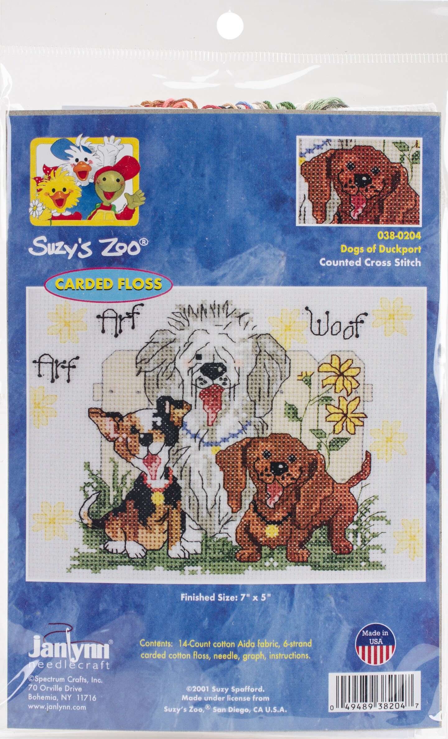 janlynn-suzy-s-zoo-mini-counted-cross-stitch-kit-7-x5-dogs-of-duckport-14-count-michaels