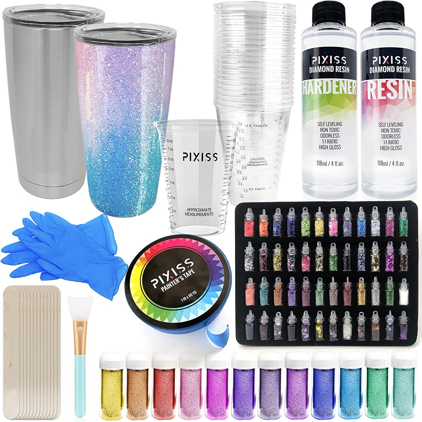 What kind of glue do you use for glitter epoxy tumblers? 