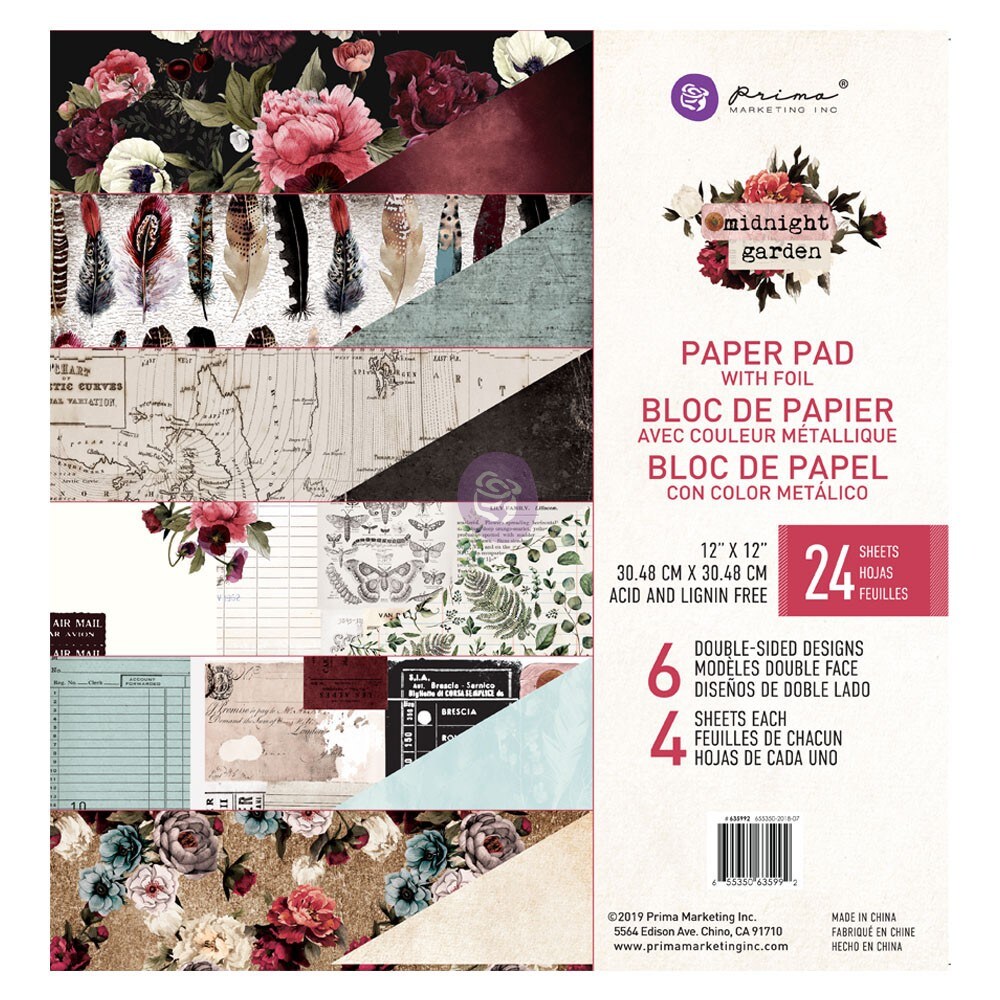 12x12 Midnight Garden Paper Pad