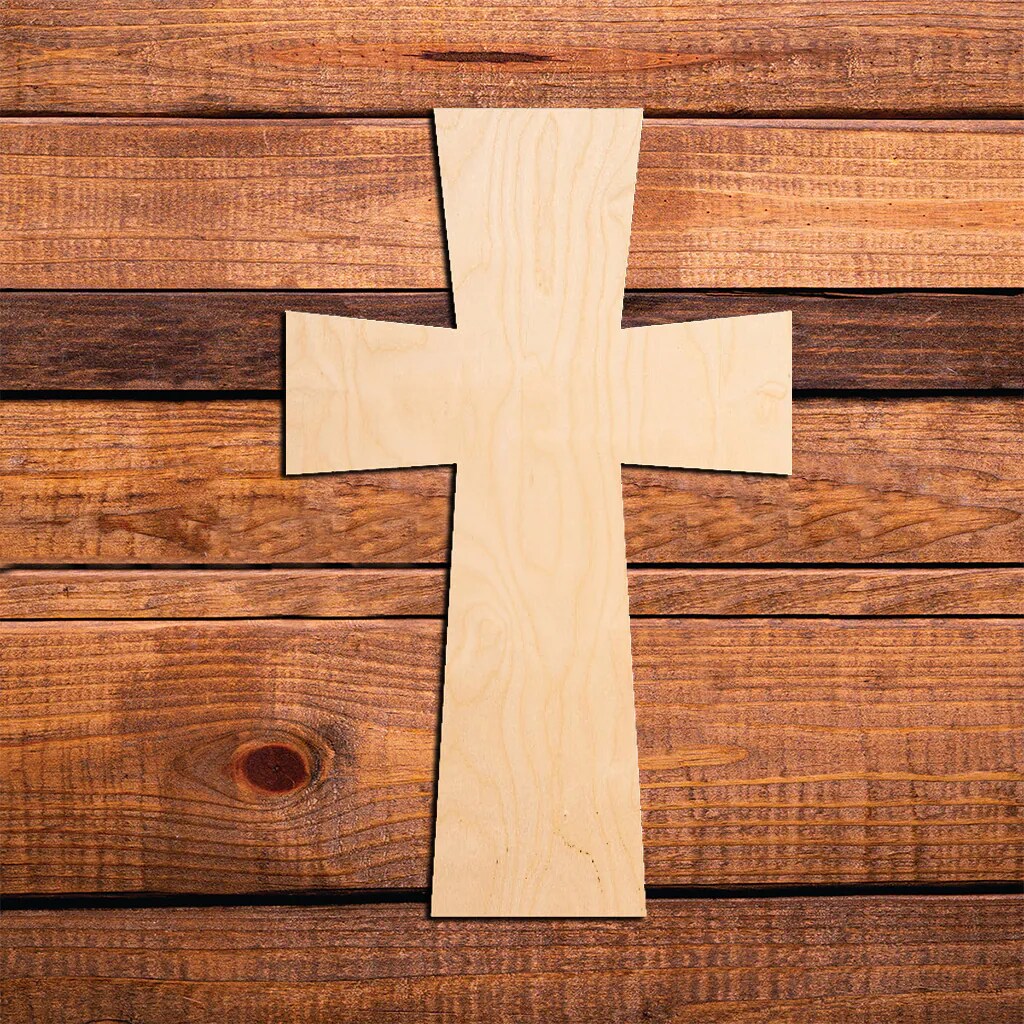 12 in. Unfinished Wooden Square Cross