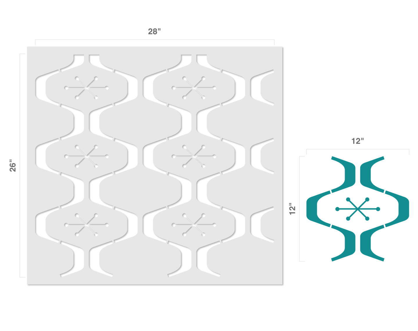 Embossing Atomic Star All Over Wall Stencil | 3742E by Designer Stencils | Pattern Stencils | Reusable Stencils for Painting | Safe & Reusable Template for Wall Decor | Try This Stencil Instead of a Wallpaper | Easy to Use & Clean Art Stencil Pattern