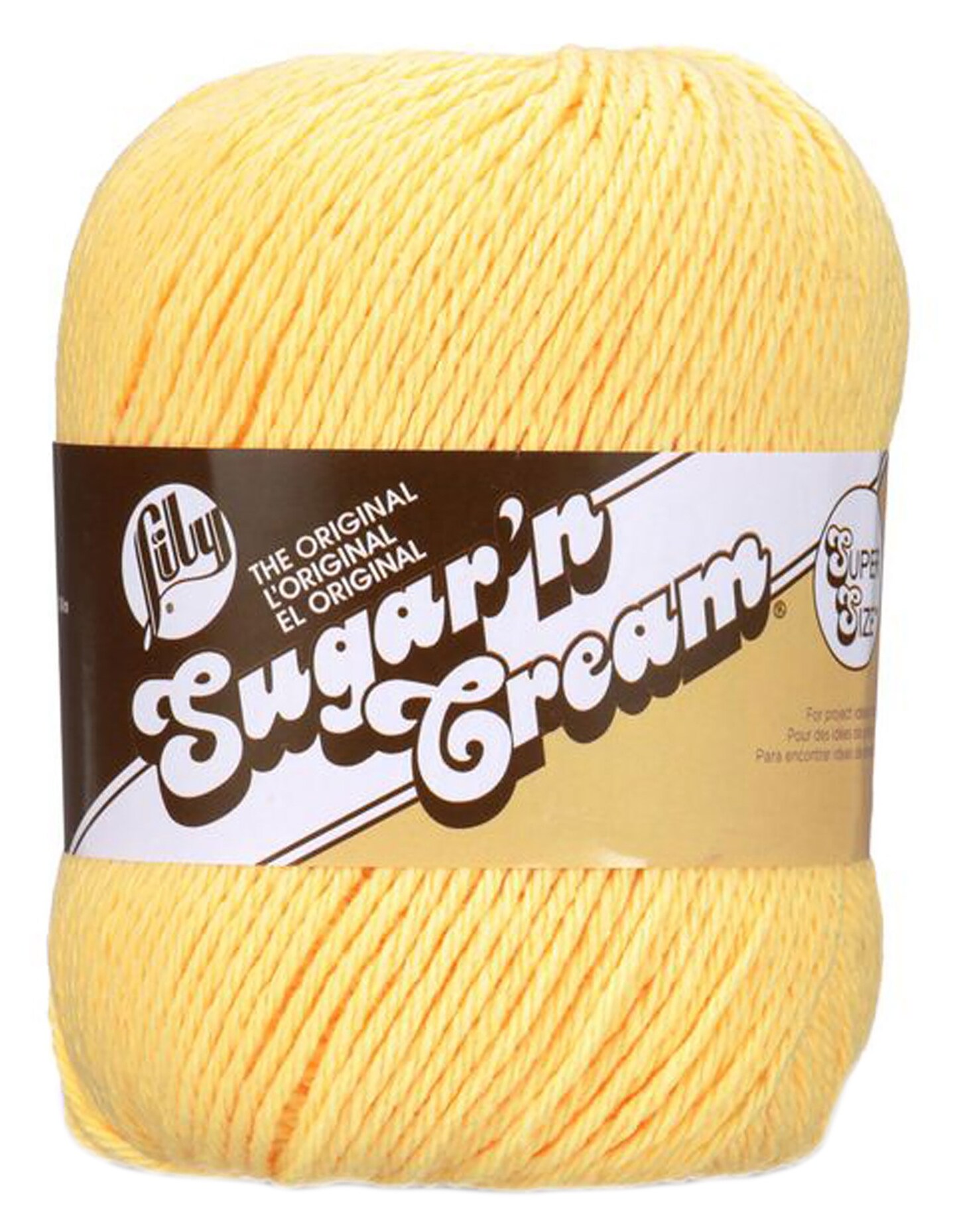 Lily Sugar&#x27;n Cream Yarn - Solids Super Size-Yellow