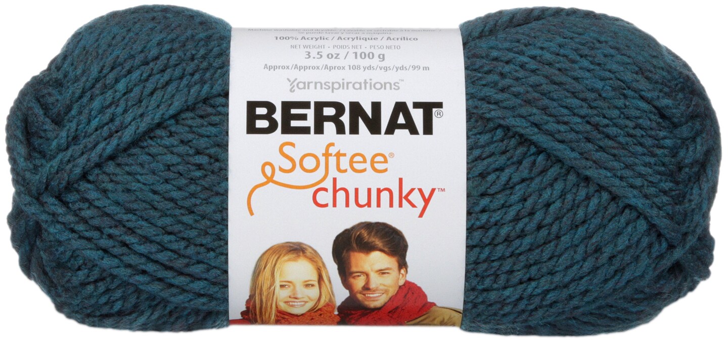 Bernat Softee Chunky Yarn-Teal