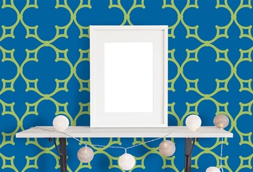 8-Inch Parisian Fretwork All Over Wall Stencil | 3713B by Designer Stencils | Pattern Stencils | Reusable Stencils for Painting | Safe &#x26; Reusable Template for Wall Decor | Try This Stencil Instead of a Wallpaper | Easy to Use &#x26; Clean