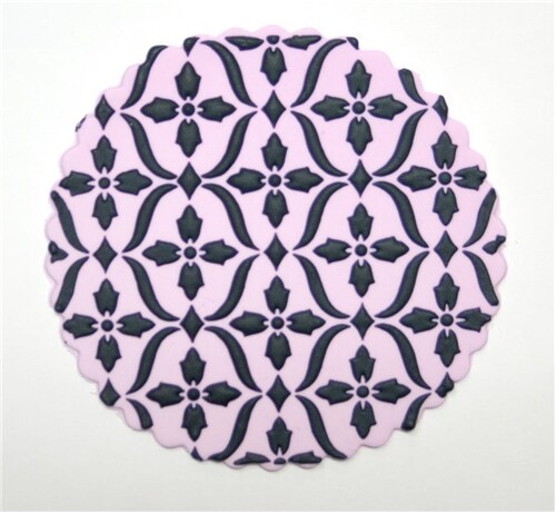 French Medallion Lattice Cake Stencil | C760 by Designer Stencils | Cake Decorating Tools | Baking Stencils for Royal Icing, Airbrush, Dusting Powder | Reusable Plastic Food Grade Stencil for Cakes | Easy to Use &#x26; Clean Cake Stencil