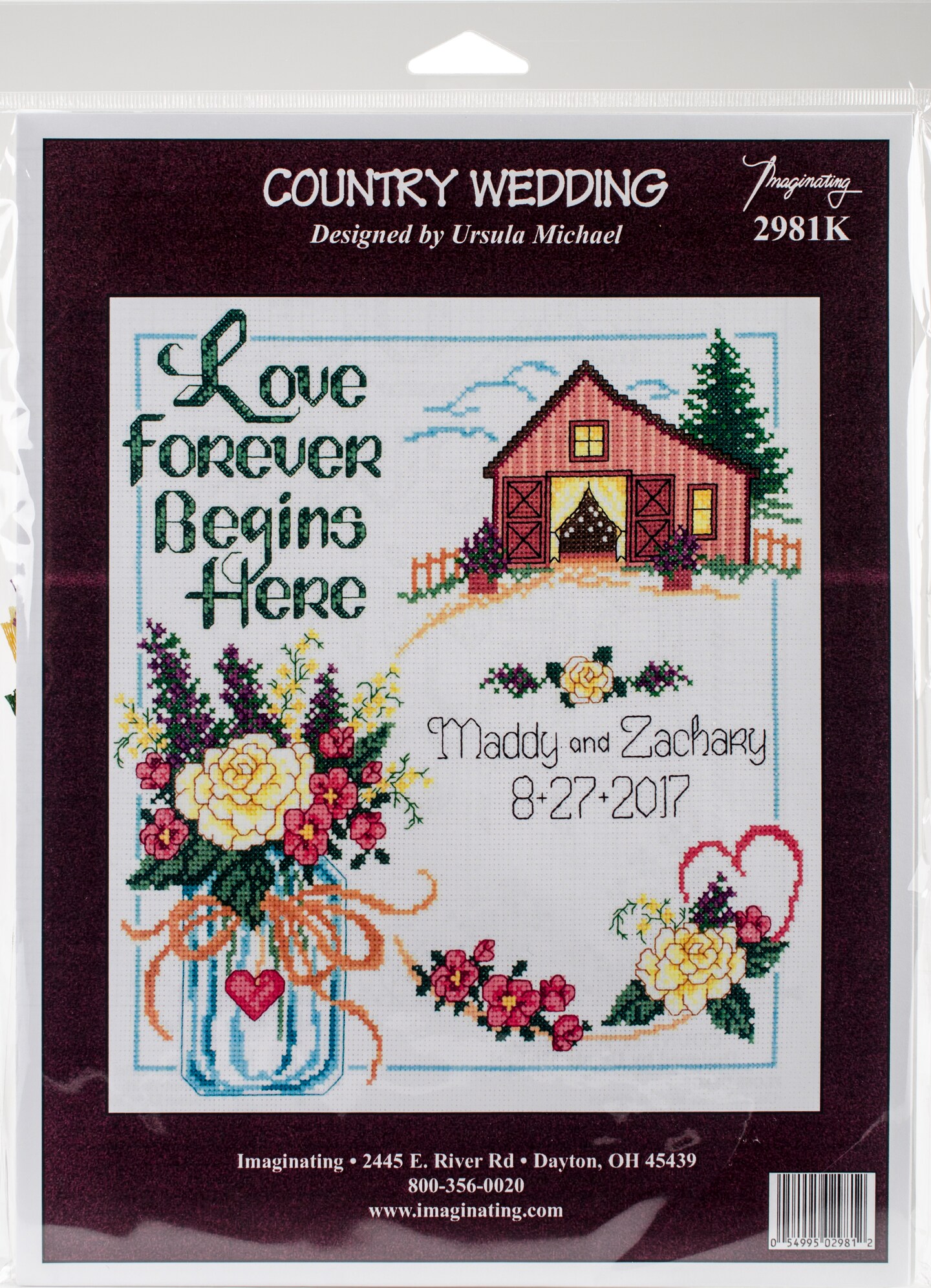 Imaginating Counted Cross Stitch Kit 10.5"X11.5"-Country Wedding