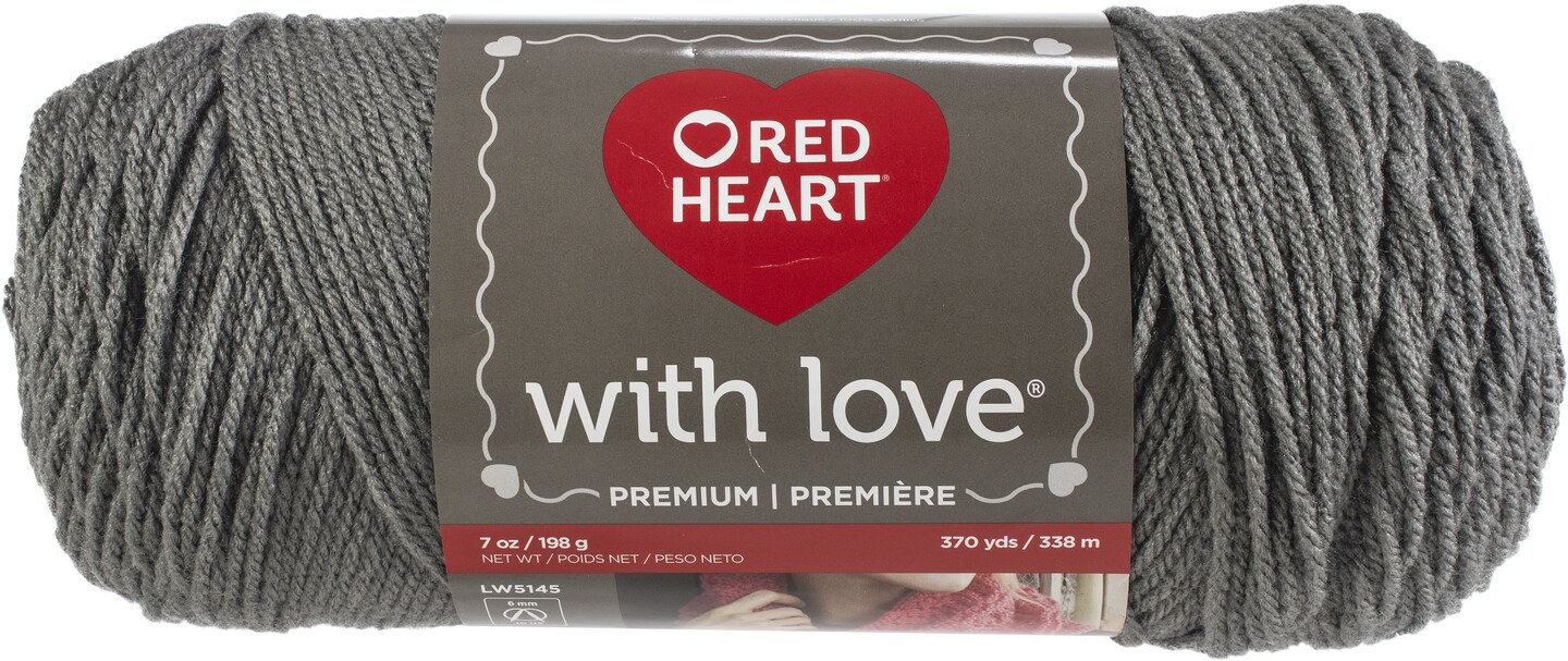 Red Heart With Love Yarn-Pewter