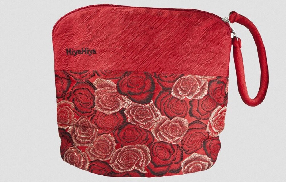 HiyaHiya Small Project Bag for Knit and Crochet - Red Floral