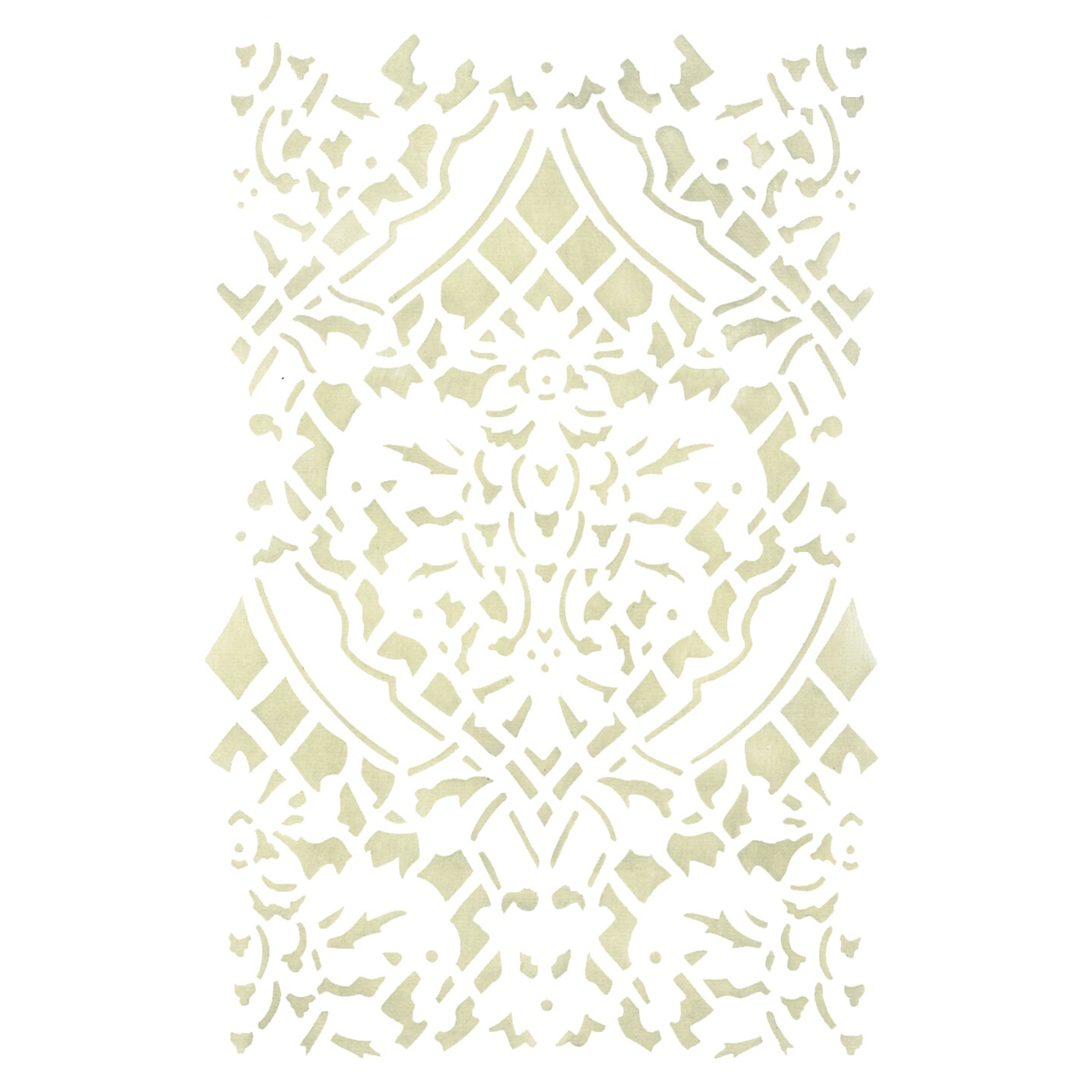 Large Overall Damask Wallpaper Wall Stencil | 2734 by Designer Stencils | Pattern Stencils | Reusable Stencils for Painting | Safe & Reusable Template for Wall Decor | Try This Stencil Instead of a Wallpaper | Easy to Use & Clean Art Stencil Pattern