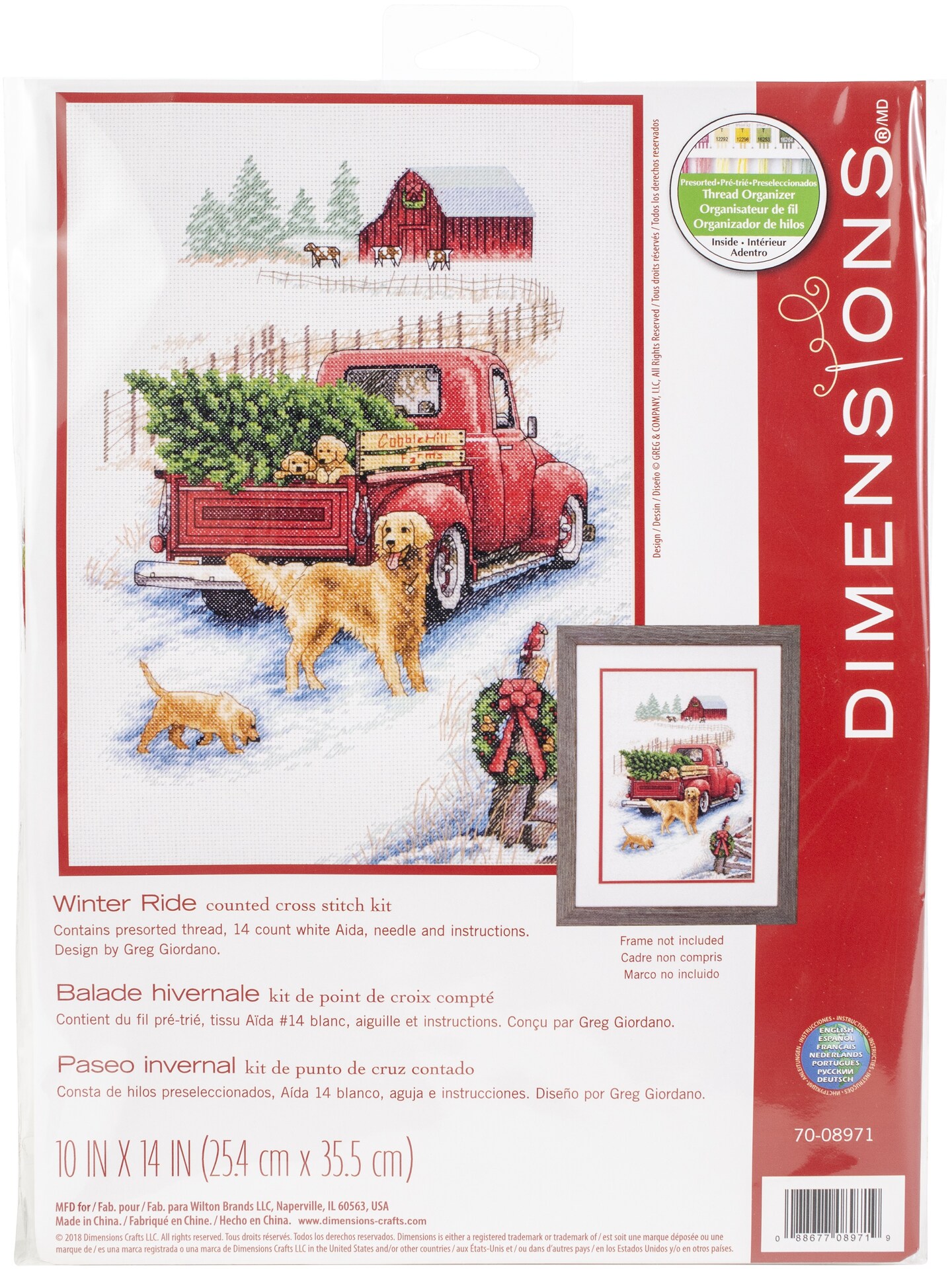 Dimensions Counted Cross Stitch Kit 10"X14"-Winter Ride (14 Count)