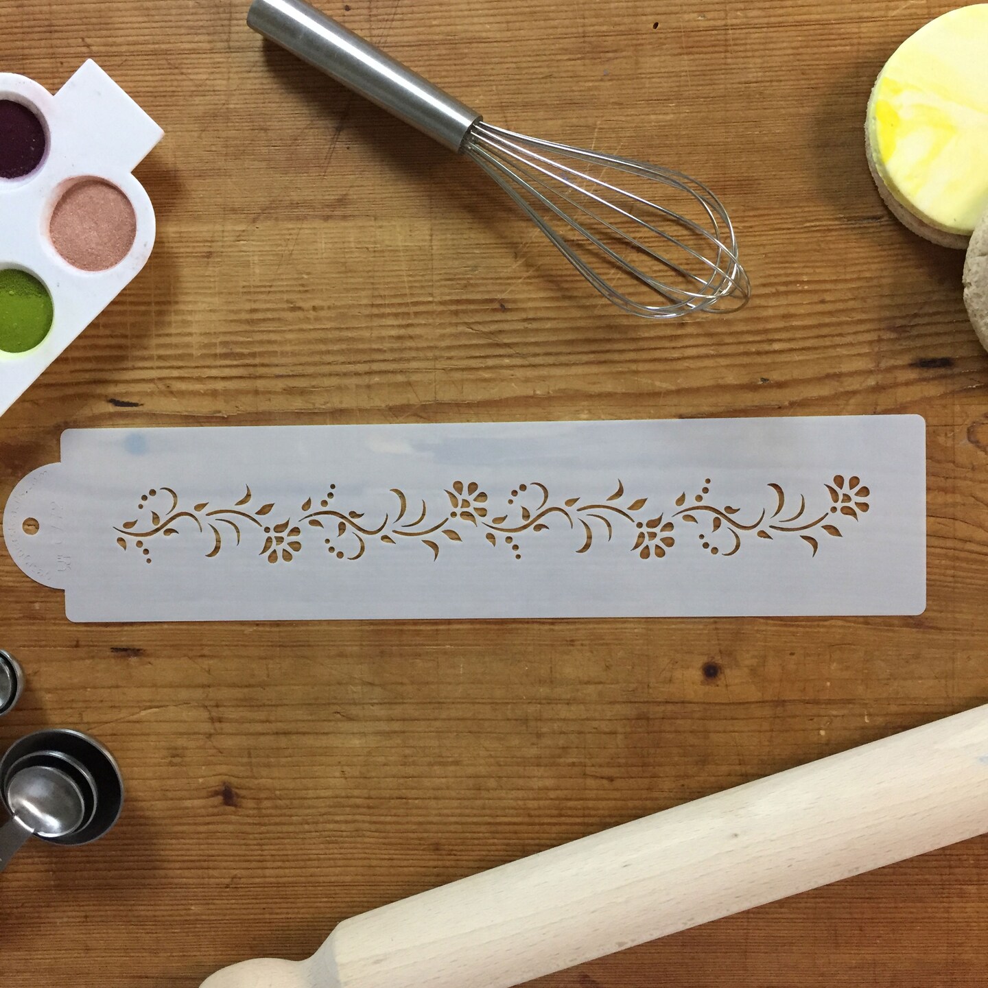 Small Vintage Lace Cake Stencil Side | C772 by Designer Stencils | Cake Decorating Tools |