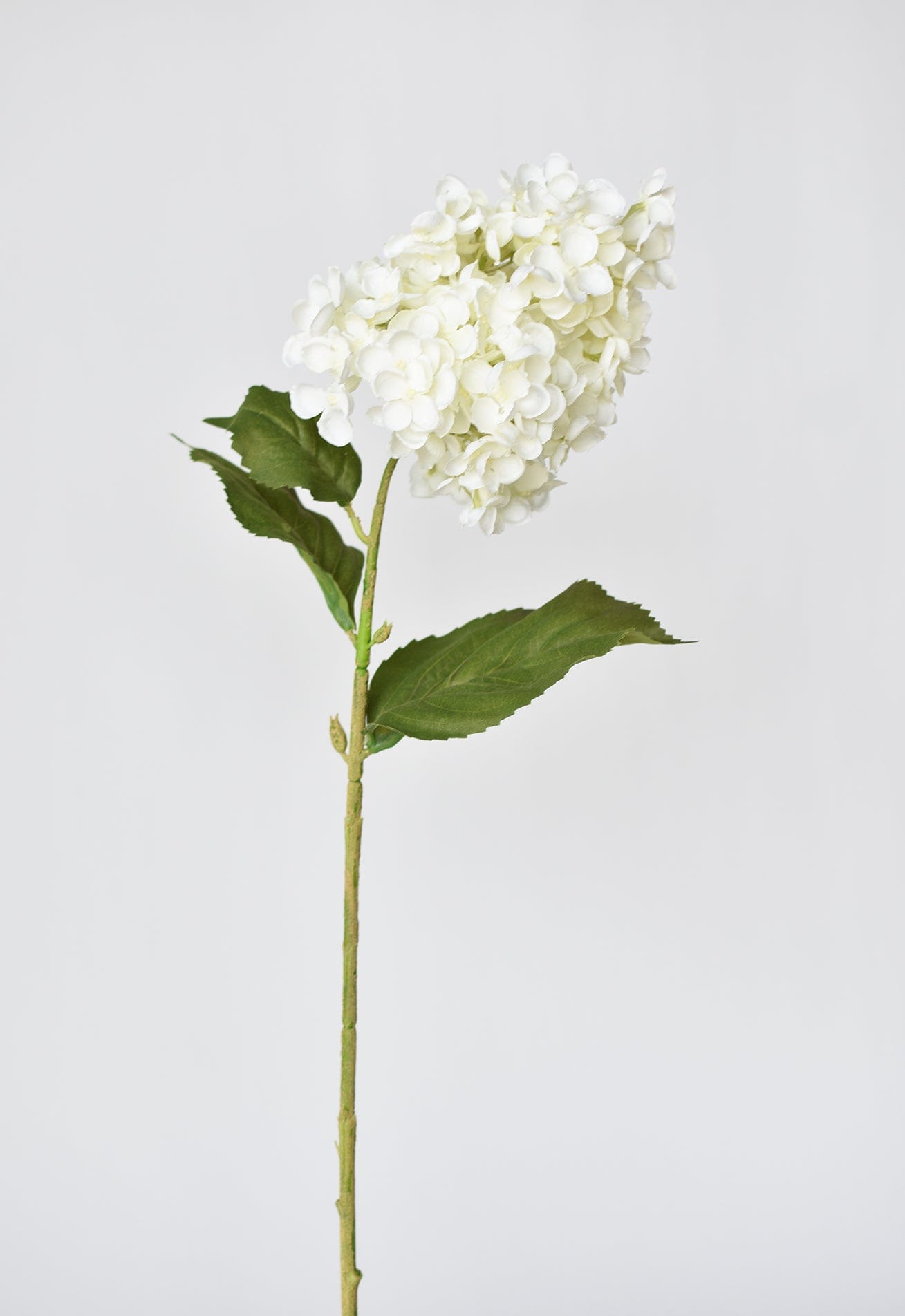 28&#x22; Faux Cone Hydrangea Stem White