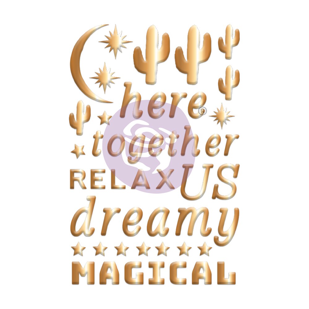 Prima Marketing Inc Golden Desert Collection Title Stickers - 100 Pcs 655350645830