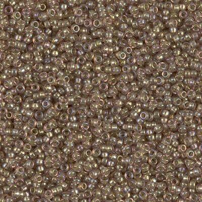 Miyuki 15/0 Round Seed Bead, 15-1837, Sparkling Taupe Lined Smoky Amethyst