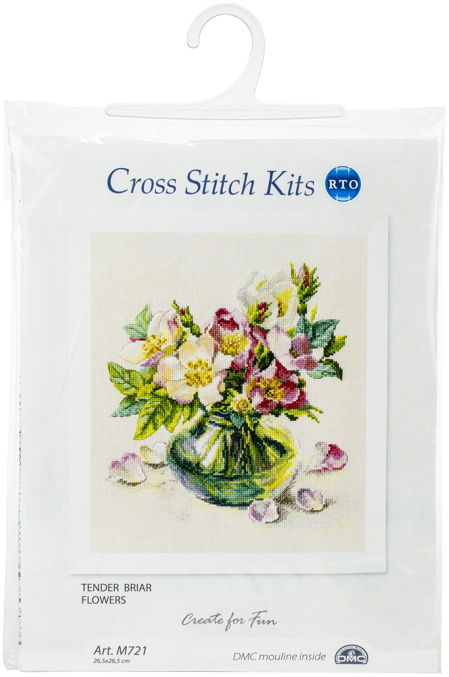 Rto Counted Cross Stitch Kit 10.43"X10.43"Tender Briar Flowers (14