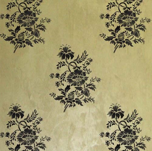 Floral Spray Wallpaper Wall Stencil | 3560 by Designer Stencils | Floral Stencils | Reusable Art Craft Stencils for Painting on Walls, Canvas, Wood | Reusable Plastic Paint Stencil for Home Makeover | Easy to Use & Clean Art Stencil
