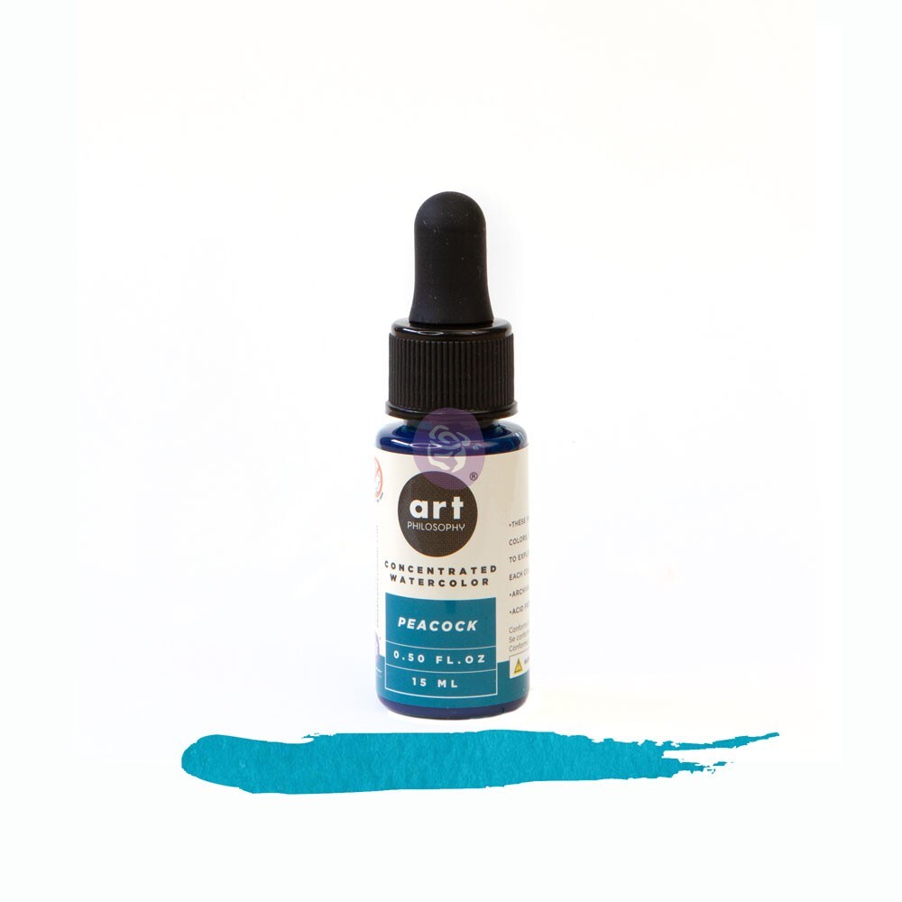 Art Philosophy Art Philosophy Concentrated Watercolors - Peacock - 1 Bottle - 0.5 Oz 655350641481