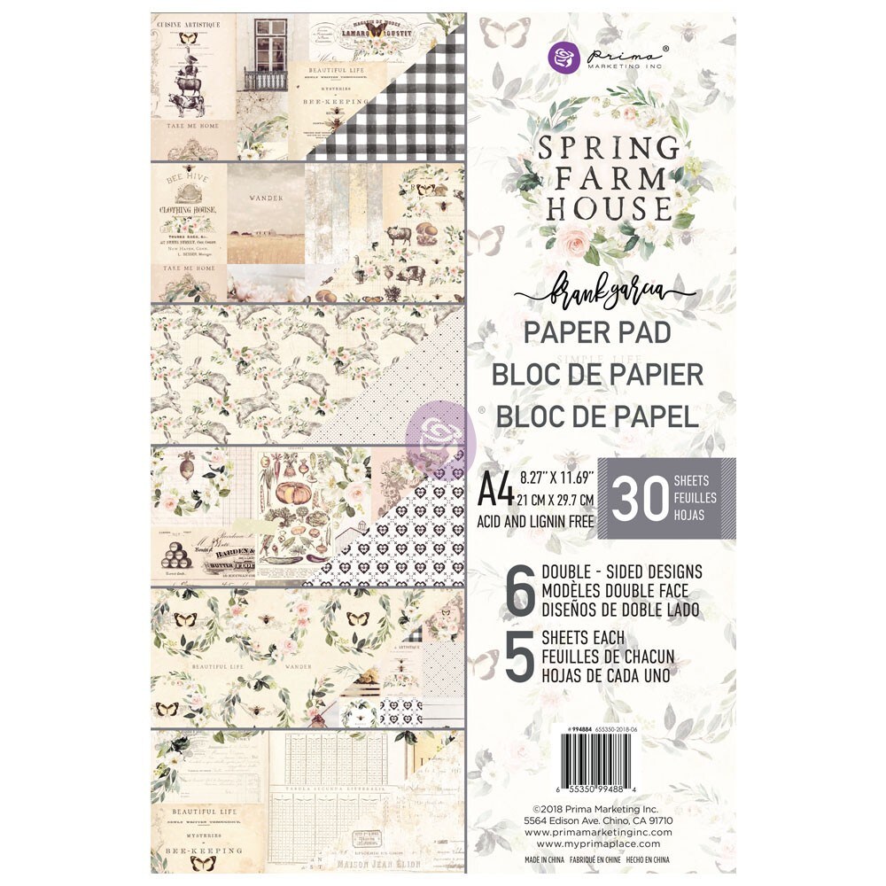 A4 Paper Pad-Spring Farmhouse