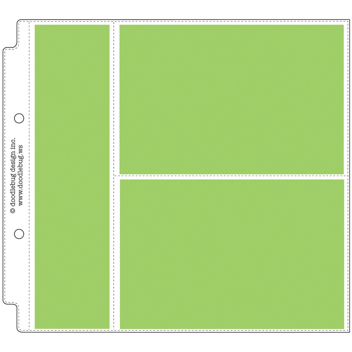 Doodlebug Page Protectors 8"X8" 12/Pkg-(1) 2"X8.25" & (2) 6"X4" Pockets