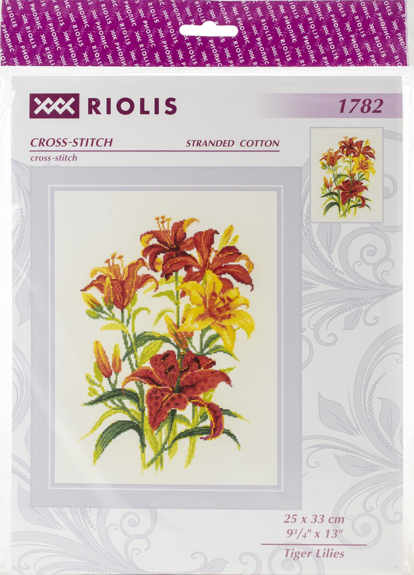 RIOLIS Counted Cross Stitch Kit 9.75"X13"-Tiger Lilies (18 Count)