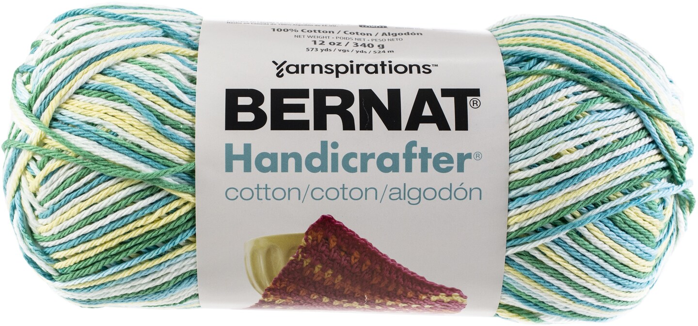 Bernat Handicrafter Cotton Yarn - 340g Ombres Quiet Sea For Knitting & Crochet