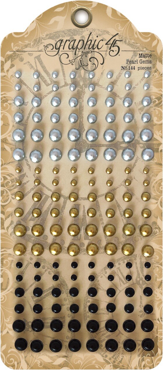Graphic 45 Staples Pearl Gems 144/Pkg-Matte Finish
