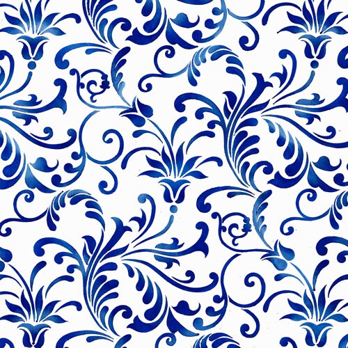 Rebecca Floral All Over Wall Stencil | 3692 by Designer Stencils | Pattern Stencils | Reusable Stencils for Painting | Safe &#x26; Reusable Template for Wall Decor | Try This Stencil Instead of a Wallpaper | Easy to Use &#x26; Clean Art Stencil Pattern