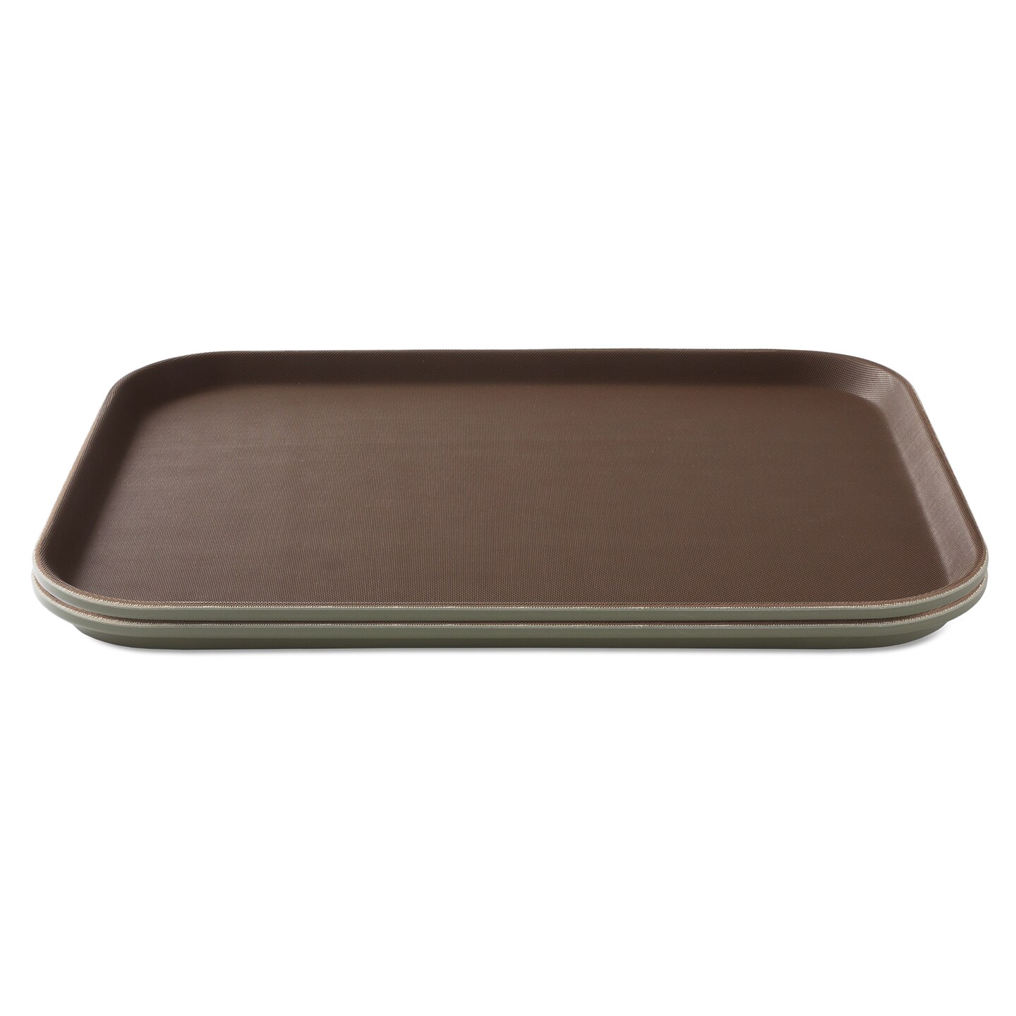 Jubilee Rectangular Restaurant Serving Trays (Set of 2) - NSF Certified Non-Slip Food Service Tray