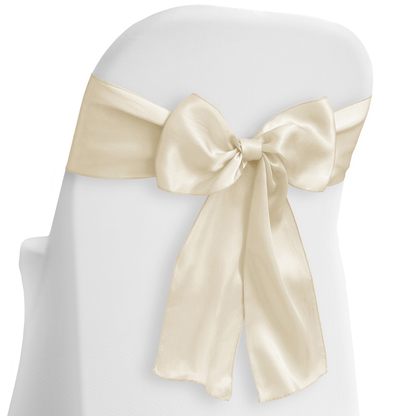 Lann&#x27;s Linens - 10 Elegant Satin Wedding/Party Chair Cover Sashes/Bows - Ribbon Tie Back Sash