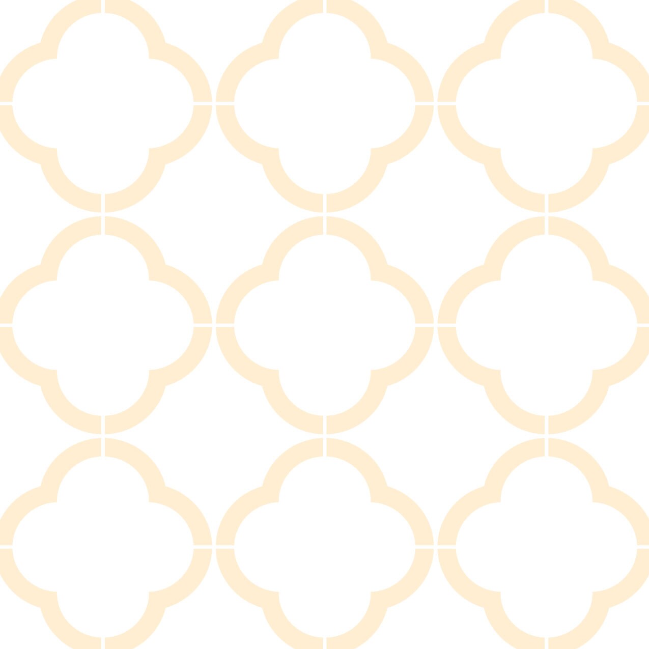 Embossing Quartrefoil Outline Wall Pattern Wall Stencil | 3661E by Designer Stencils | Pattern Stencils | Reusable Stencils for Painting | Safe & Reusable Template for Wall Decor | Try This Stencil Instead of a Wallpaper | Easy to Use & Clean