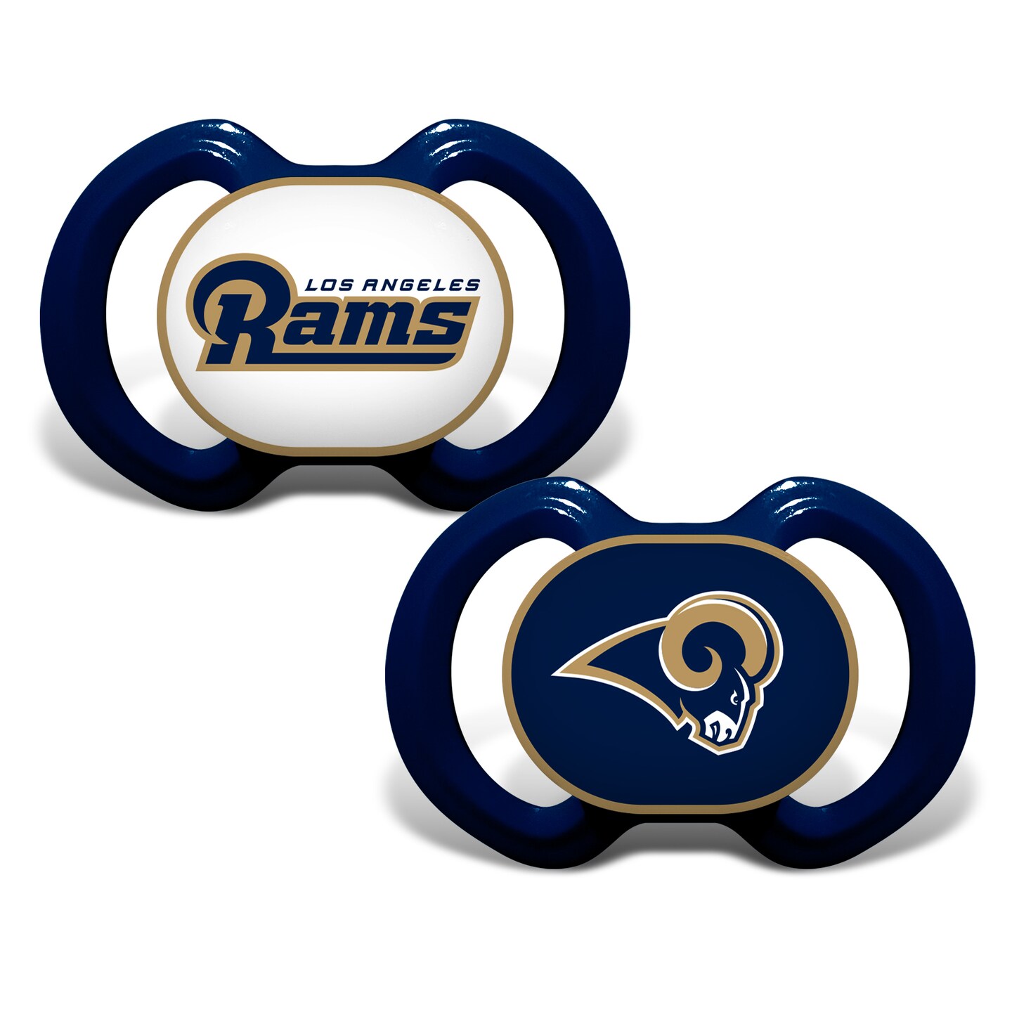 BabyFanatic Pacifier 2-Pack - NFL Los Angeles Rams - Officially Licensed  League Gear