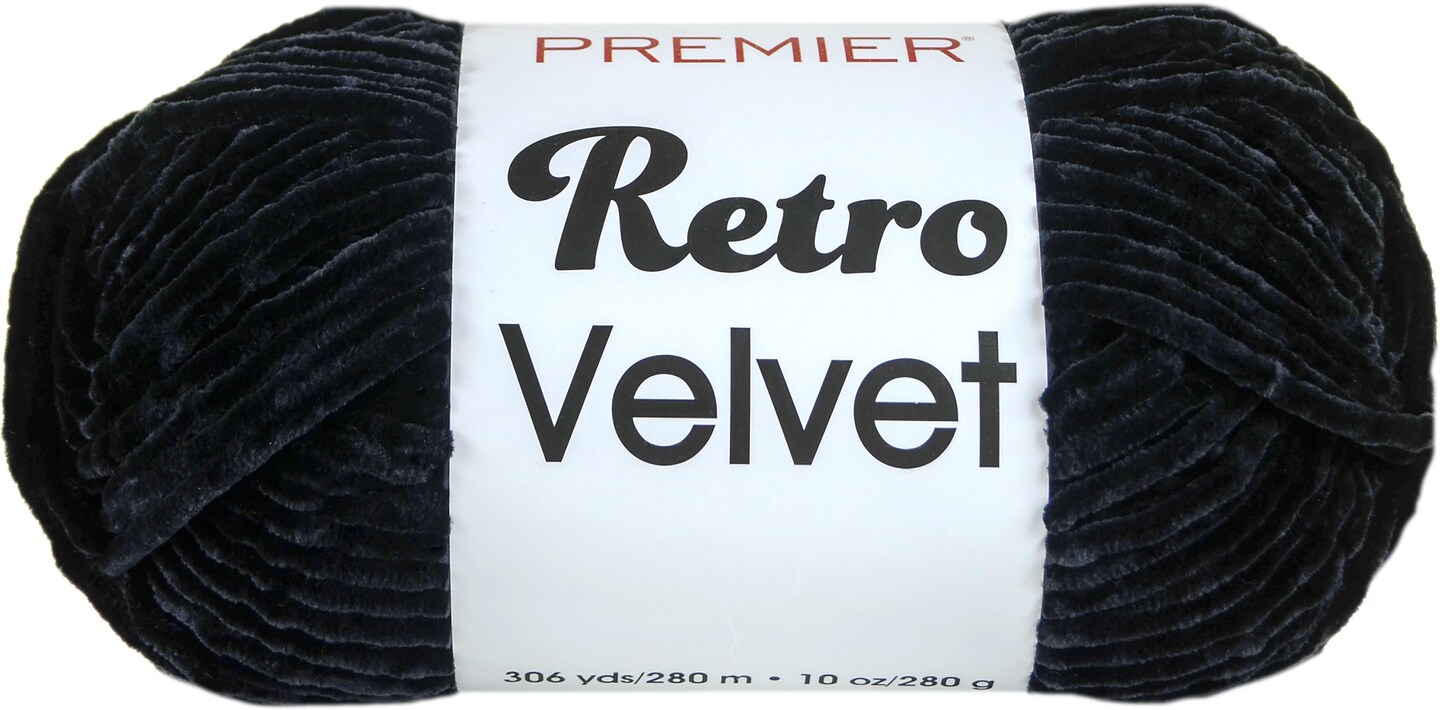 Premier Retro Velvet Yarn-Black